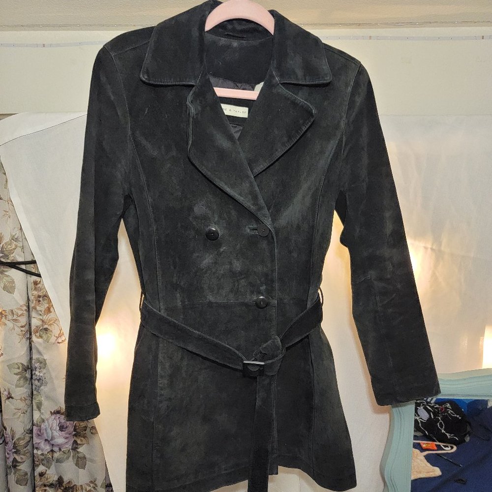 Lord & Taylor Suede Leather Blazer Small Women's